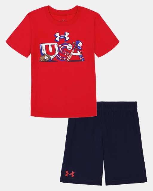 Little Boys' UA Baseball Shorts Set